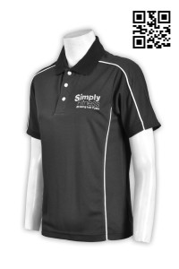 P522來樣訂造團體Polo恤 健身教練 POLO 健身行業 健美行業  羽毛球 乒乓球  制服 Polo恤供應商     黑色